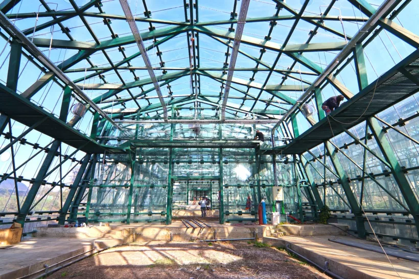 Seră de plante exotice spectaculoasă, la Galați. Costel Fotea: În interior, va exista un lift care va urca până la aproape 20 de metri
