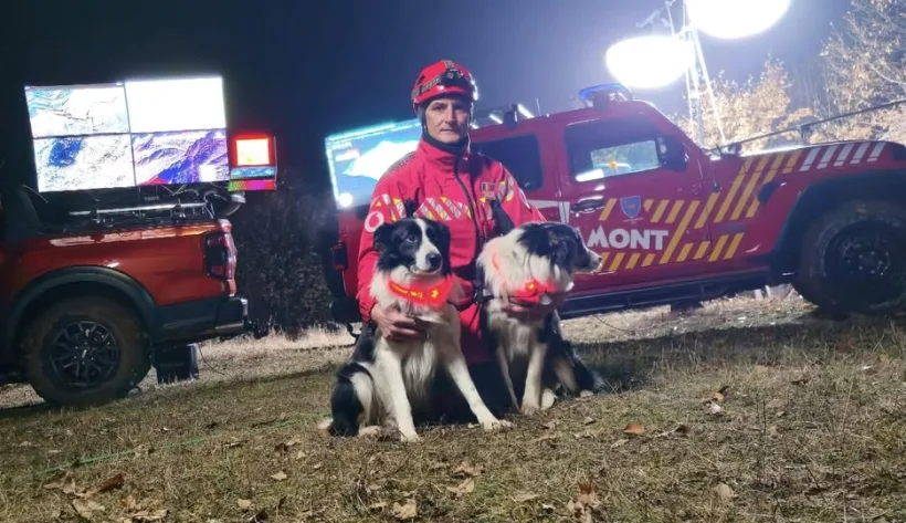 Câinii Salvamont Gorj au salvat doi oameni numai în ultima săptămână