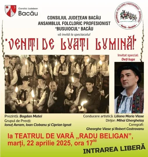 Spectacolul „Veniți de luați lumină!”, în Bacău