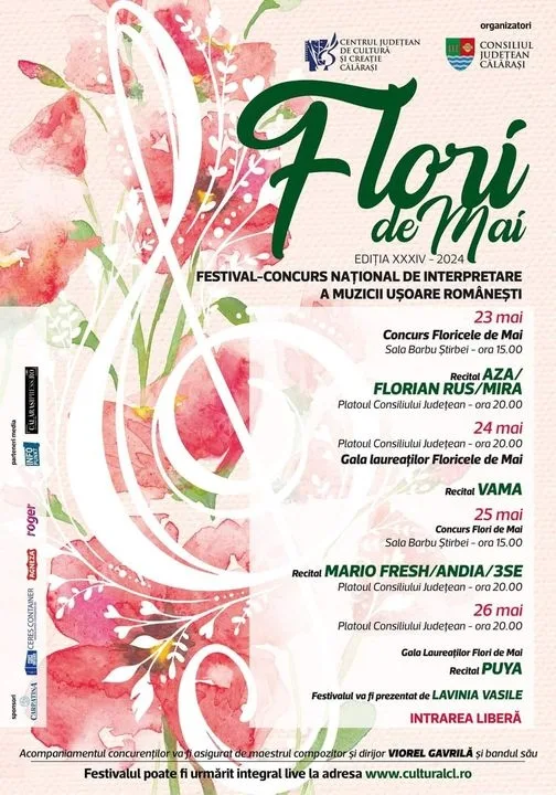 A XXXIV-a ediție a Festivalului de muzică ușoară românească "Flori de Mai", din Călărași