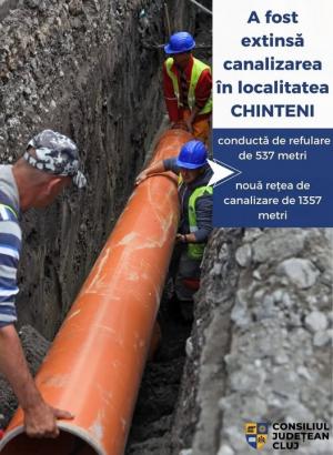 Extindere a rețelei de canalizare în Chinteni, Cluj