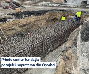 Lucrările la pasajul suprateran din Oșorhei avansează!