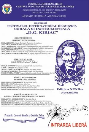 Începe Festivalul Internațional de Muzică Corală și Instrumentală „D.G. KIRIAC” – Ediția a XXXII-a!