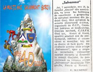 La Mulţi Ani Salvamont Gorj!