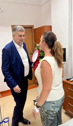 Ciolacu a vizitat-o pe Intotero la spital se va recupera rapid