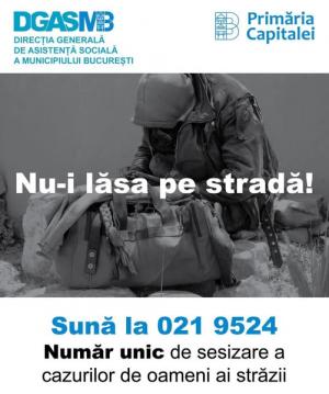 Campanie DGASMB pentru oamenii străzii în perioada geroasă