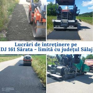 Lucrări de întreținere pe DJ 161 Sărata – limită cu județul Sălaj