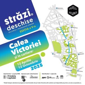 „Străzi deschise – București, Promenadă urbană” revine din 12 aprilie pe Calea Victoriei și în cartiere