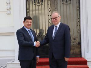 Relații economice România–Irlanda: Ambasadorul Brendan Ward, întâlnire la Galați cu președintele CJ Costel Fotea