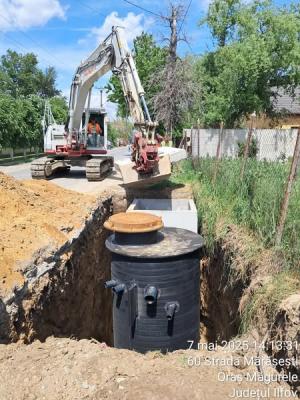 Stadiul lucrărilor de apă-canalizare  în Măgurele