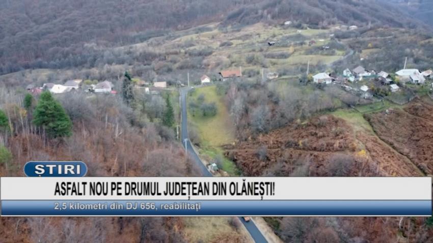 Asfalt nou, pe drumul județean din Olănești!