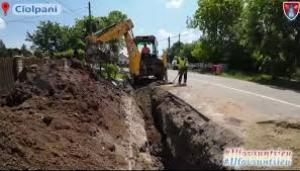 Stadiul lucrărilor de apă-canalizare &icirc;n Ciolpani