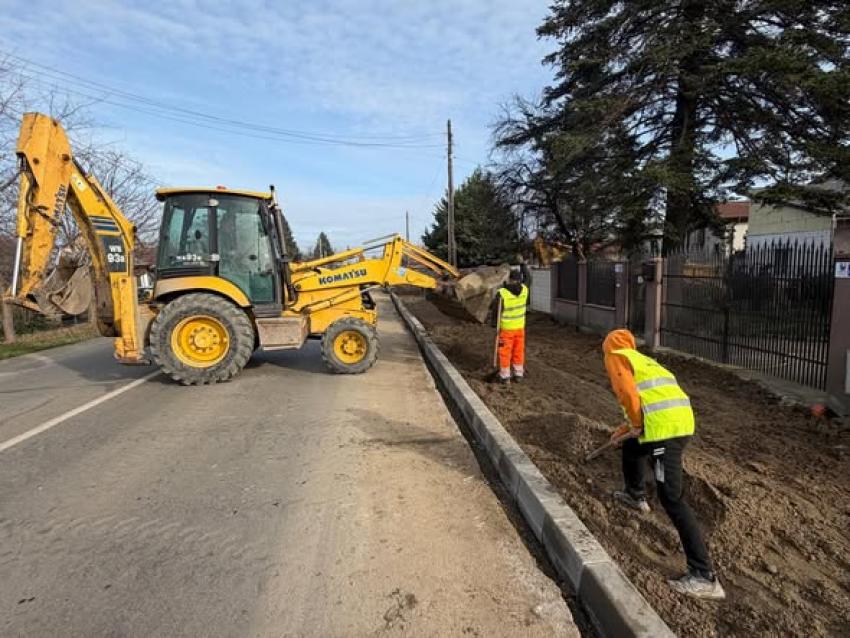 Lucrările pe DJ602 Domnești, Ilfov, sunt în plină desfășurare