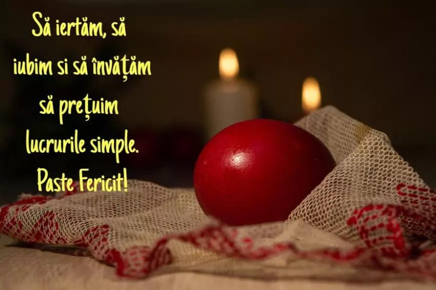 Gânduri calde de Paște, pline de lumină, iubire și armonie sufletească!