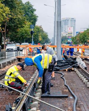 Al II-lea șantier pentru reabilitarea infrastructuri de tramvai, deschis în Capitală
