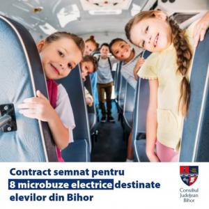 Alte 8 microbuze electrice achiziționate pentru elevi &icirc;n Bihor