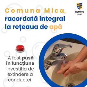Comuna Mica, racordată integral la rețeaua de apă