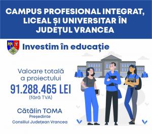 Licitație pentru costruirea campusului educațional integrat în județul Vrancea